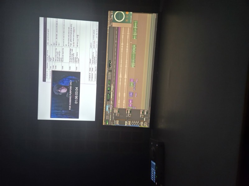 OTT dialogue cleanup and mixing session at Bramhnad Productions